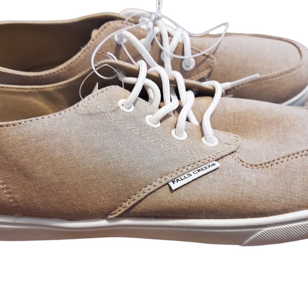 New Men Casual Beige Canvas Shoes Size 11 - Picture 6 of 7